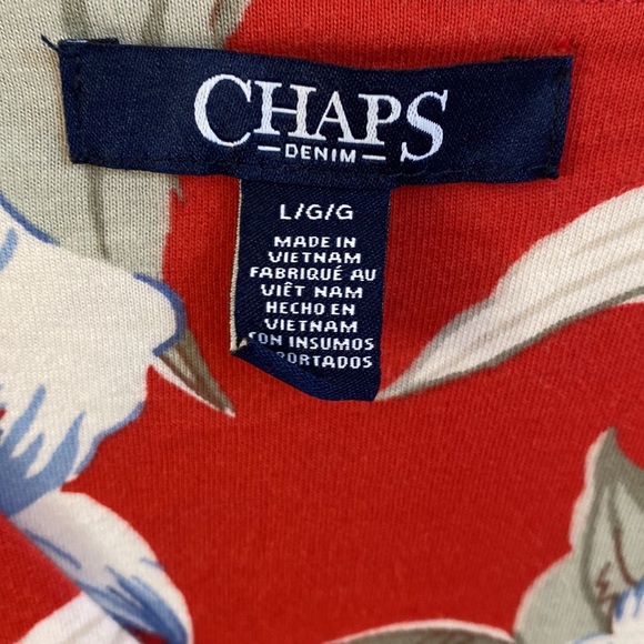 Chaps Denim Hawaiian Print Maxi Dress - Picture 6 of 13